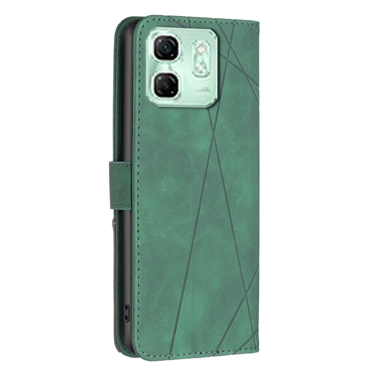 For Infinix Smart 9 / Hot 50i Magnetic Buckle Rhombus Texture Leather Phone Case