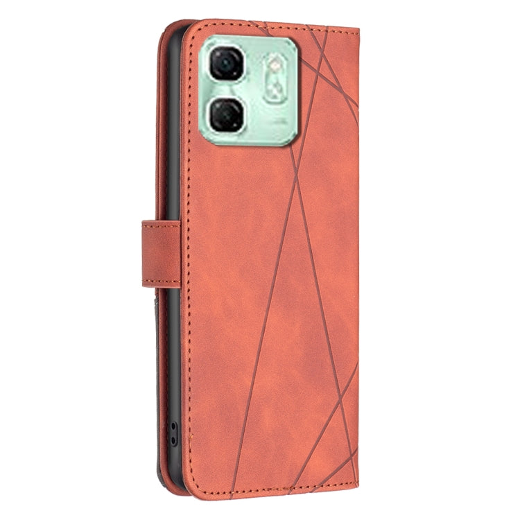 For Infinix Smart 9 / Hot 50i Magnetic Buckle Rhombus Texture Leather Phone Case