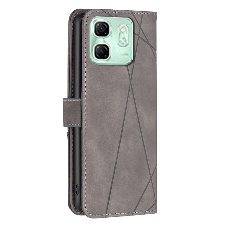 For Infinix Smart 9 / Hot 50i Magnetic Buckle Rhombus Texture Leather Phone Case