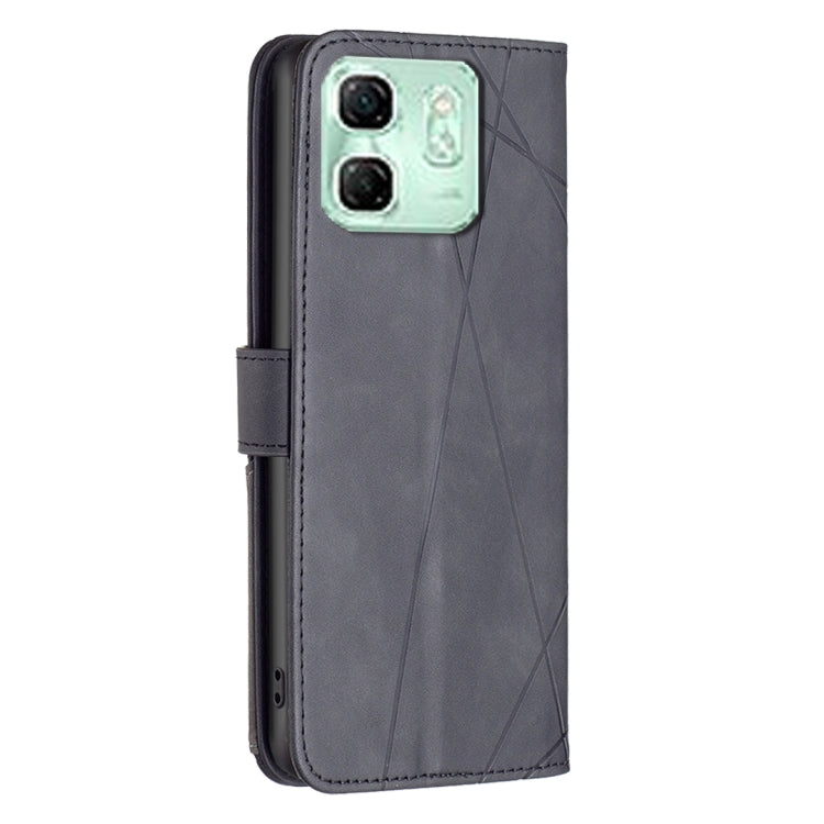For Infinix Smart 9 / Hot 50i Magnetic Buckle Rhombus Texture Leather Phone Case
