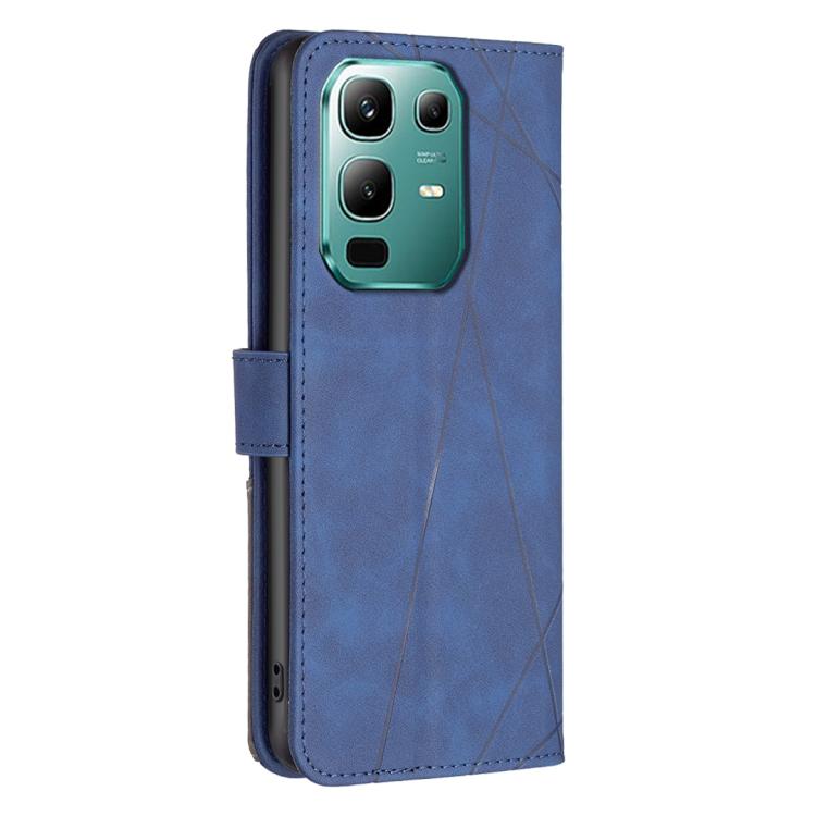 For Infinix Note 50X 5G Magnetic Buckle Rhombus Texture Leather Phone Case