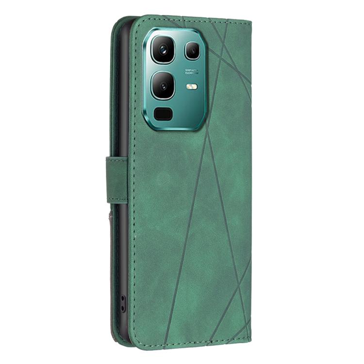 For Infinix Note 50X 5G Magnetic Buckle Rhombus Texture Leather Phone Case