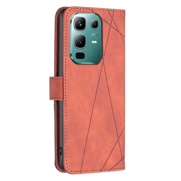 For Infinix Note 50X 5G Magnetic Buckle Rhombus Texture Leather Phone Case