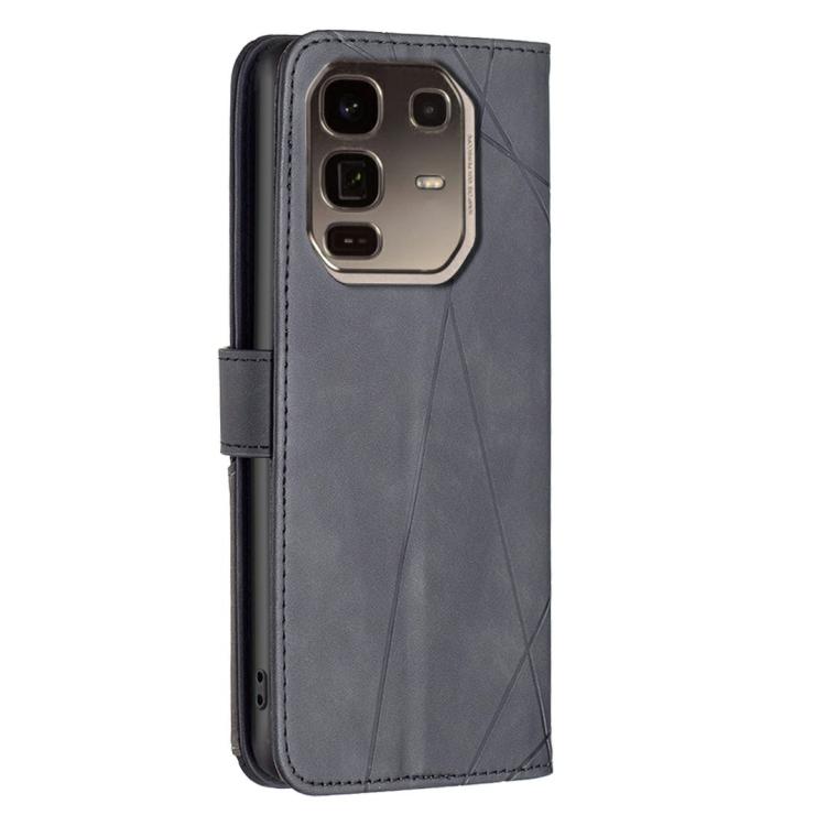 For Infinix Note 50 Pro+ 5G Magnetic Buckle Rhombus Texture Leather Phone Case
