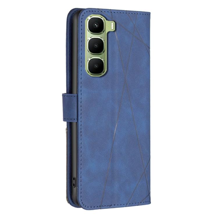 For Infinix Hot 60 Pro+ 4G Magnetic Buckle Rhombus Texture Leather Phone Case