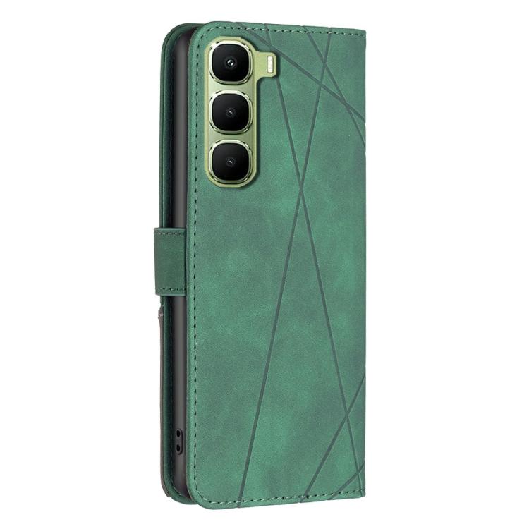For Infinix Hot 60 Pro+ 4G Magnetic Buckle Rhombus Texture Leather Phone Case
