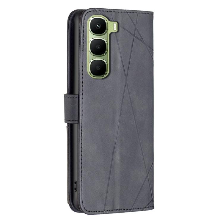 For Infinix Hot 60 Pro+ 4G Magnetic Buckle Rhombus Texture Leather Phone Case