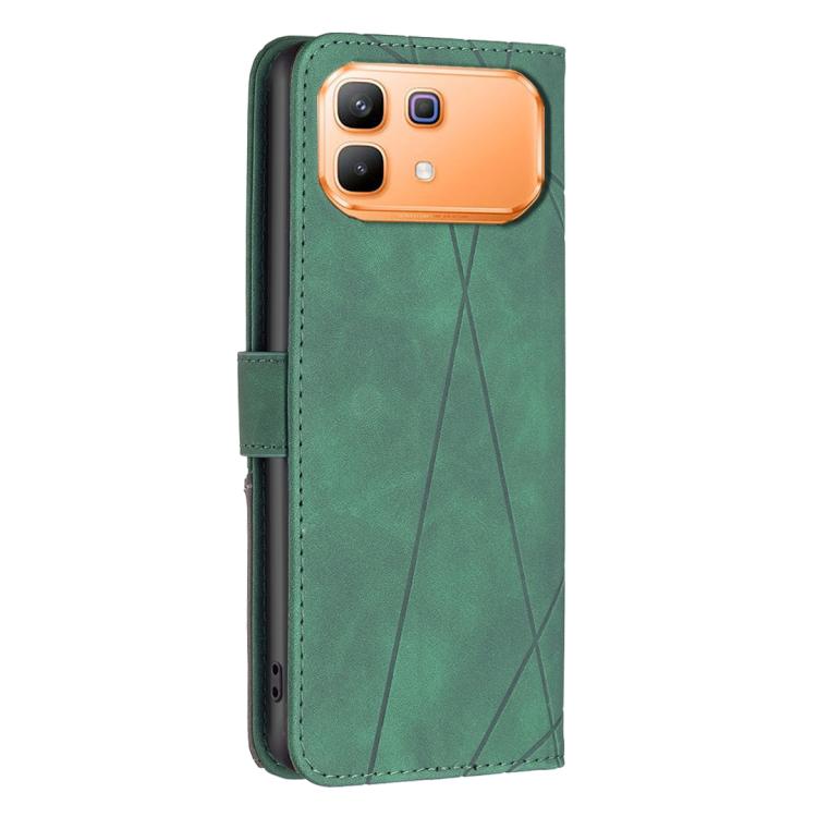 For Infinix Note 60 5G / 60 Pro 5G Magnetic Buckle Rhombus Texture Leather Phone Case