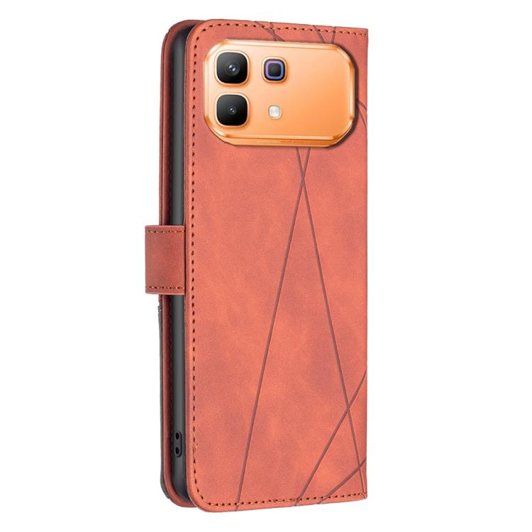 For Infinix Note 60 5G / 60 Pro 5G Magnetic Buckle Rhombus Texture Leather Phone Case