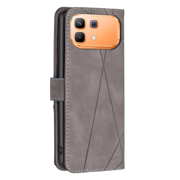 For Infinix Note 60 5G / 60 Pro 5G Magnetic Buckle Rhombus Texture Leather Phone Case