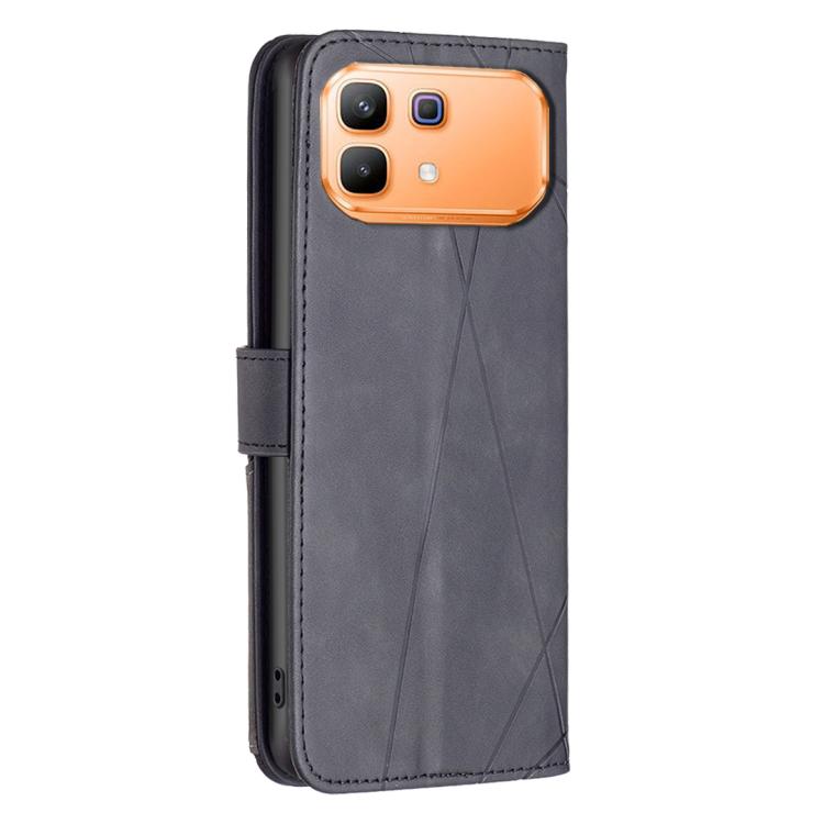 For Infinix Note 60 5G / 60 Pro 5G Magnetic Buckle Rhombus Texture Leather Phone Case