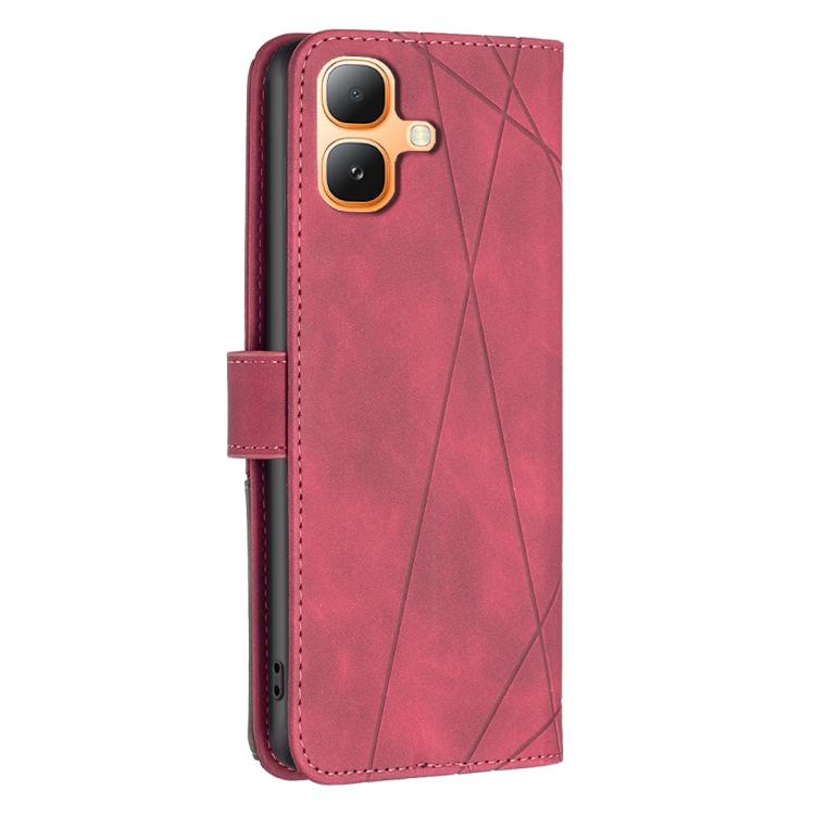 For Infinix Smart 20 4G Magnetic Buckle Rhombus Texture Leather Phone Case