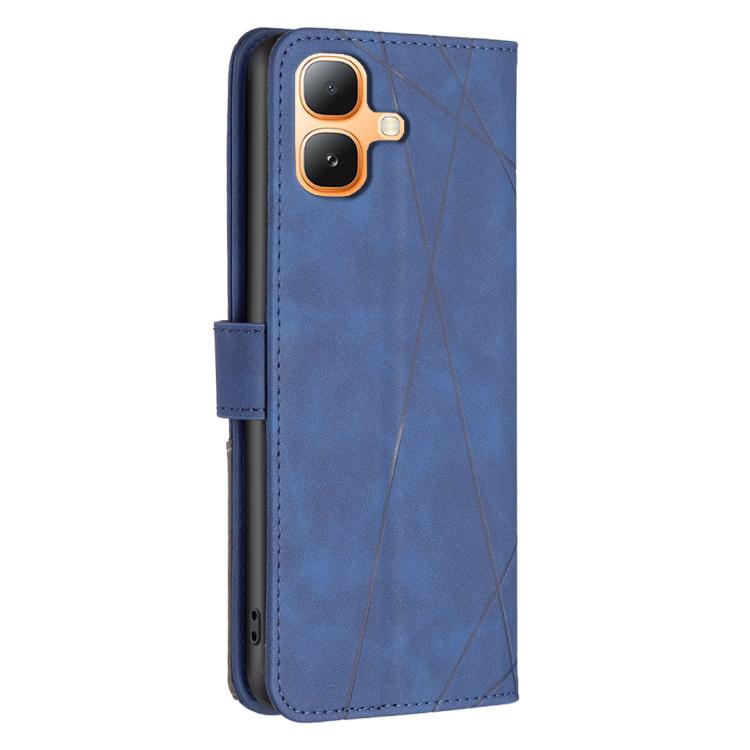 For Infinix Smart 20 4G Magnetic Buckle Rhombus Texture Leather Phone Case