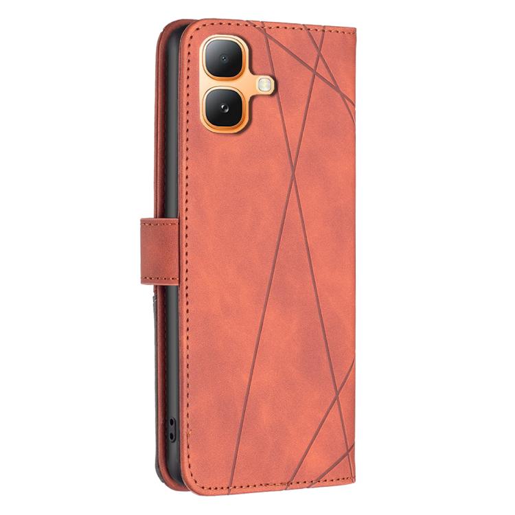 For Infinix Smart 20 4G Magnetic Buckle Rhombus Texture Leather Phone Case