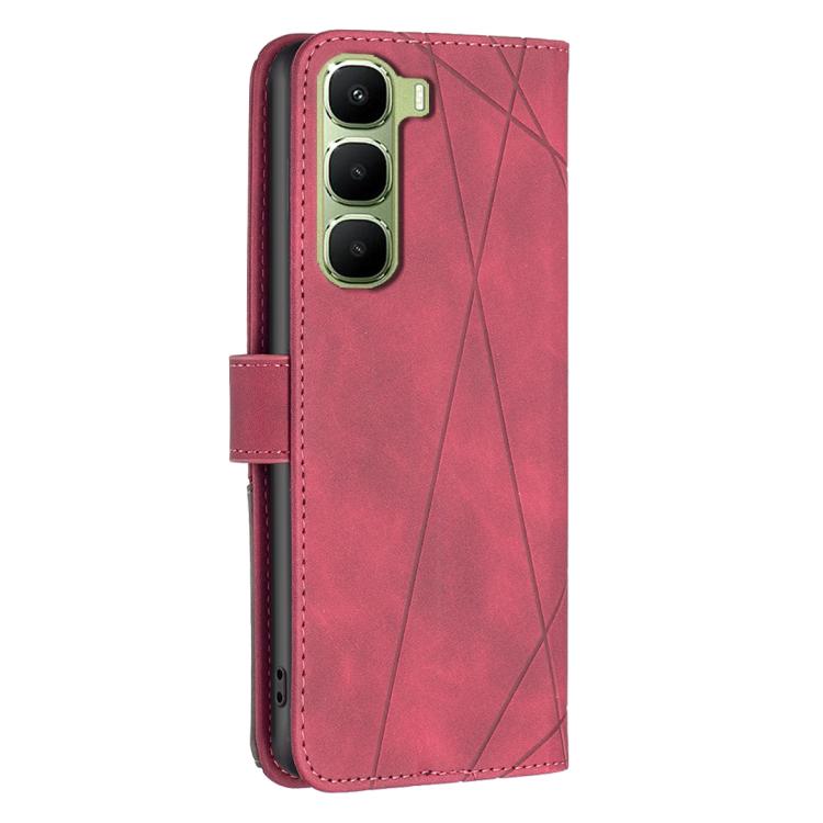 For Infinix Hot 70 5G Magnetic Buckle Rhombus Texture Leather Phone Case