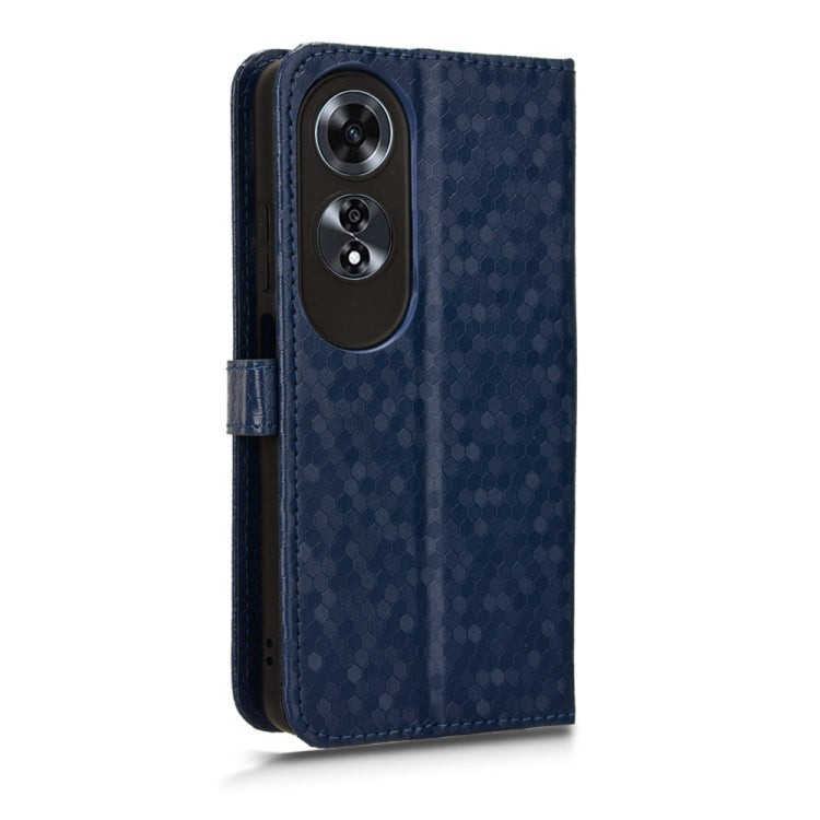 For OPPO A60 4G Honeycomb Dot Texture Leather Phone Case