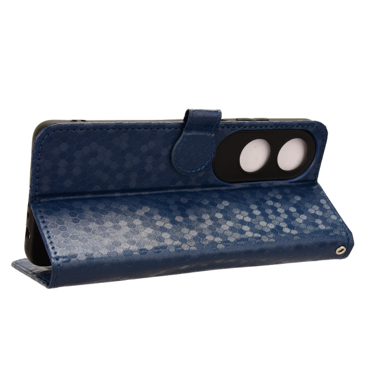 For OPPO A60 4G Honeycomb Dot Texture Leather Phone Case