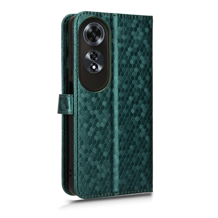 For OPPO A60 4G Honeycomb Dot Texture Leather Phone Case