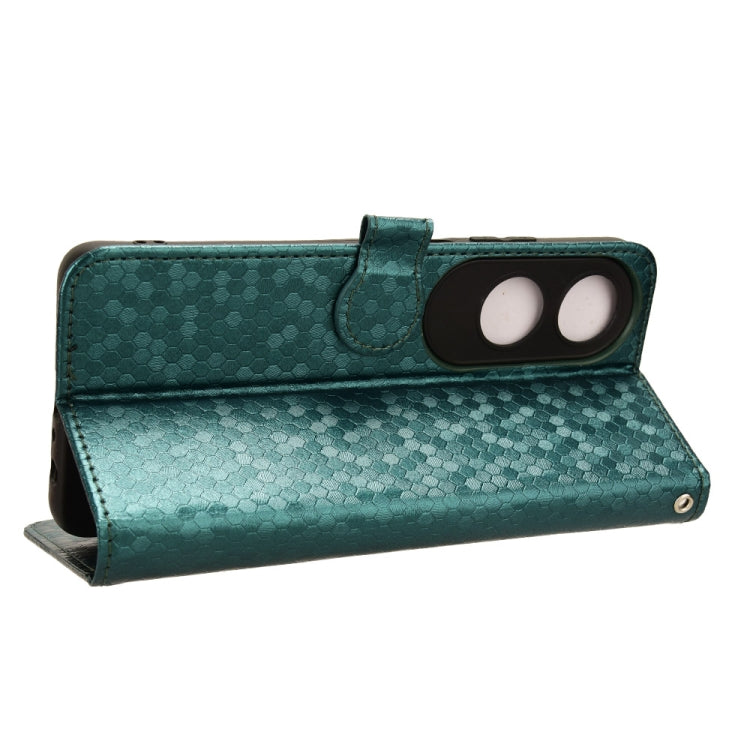 For OPPO A60 4G Honeycomb Dot Texture Leather Phone Case