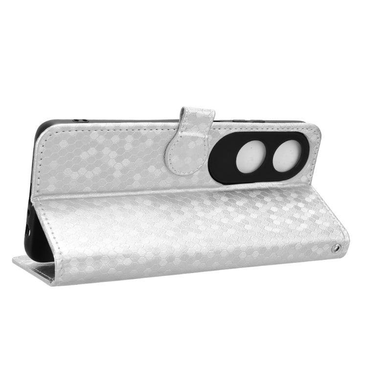 For OPPO A60 4G Honeycomb Dot Texture Leather Phone Case