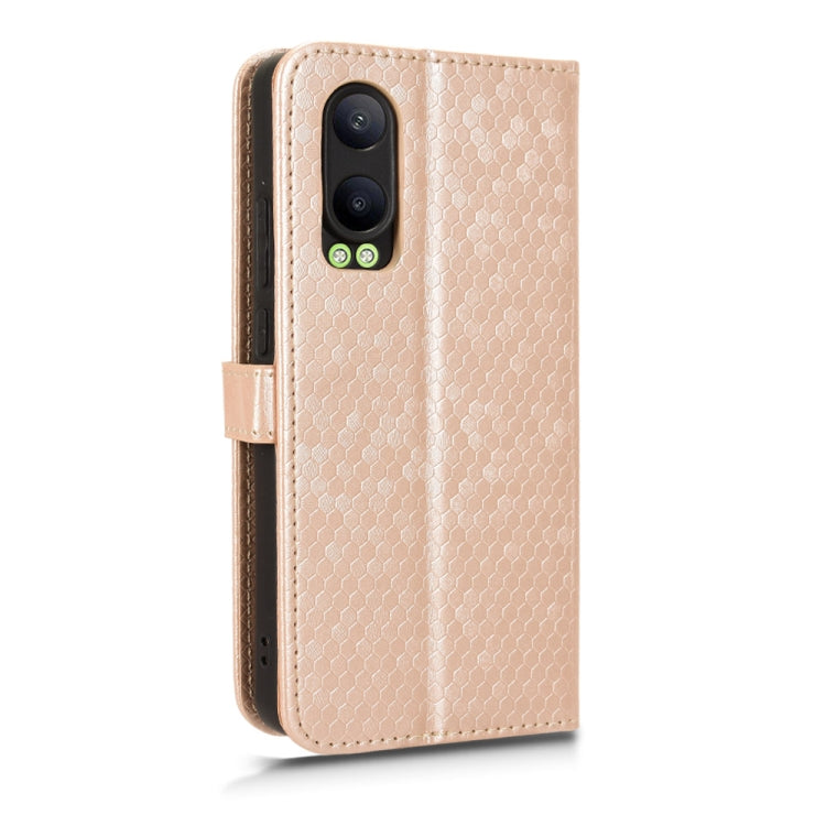 For OPPO K12x 5G Honeycomb Dot Texture Leather Phone Case