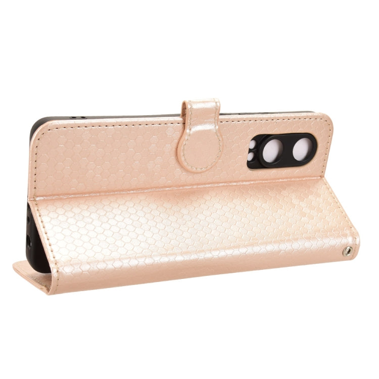 For OPPO K12x 5G Honeycomb Dot Texture Leather Phone Case