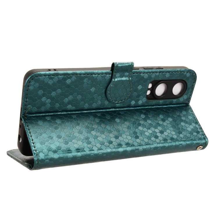 For OPPO K12x 5G Honeycomb Dot Texture Leather Phone Case