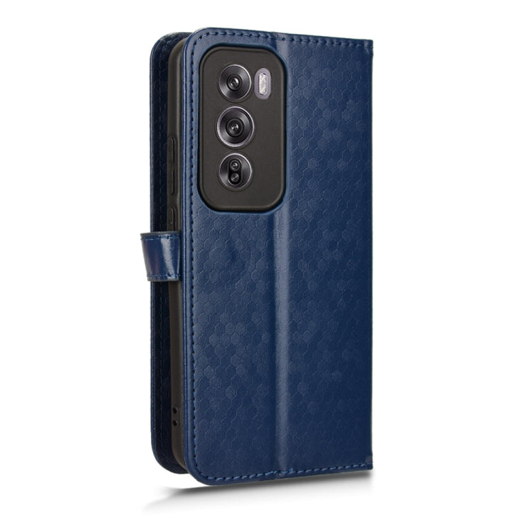 For OPPO Reno12 5G Global Honeycomb Dot Texture Leather Phone Case