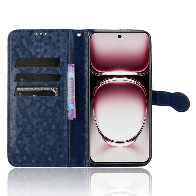 For OPPO Reno12 Pro 5G Global Honeycomb Dot Texture Leather Phone Case