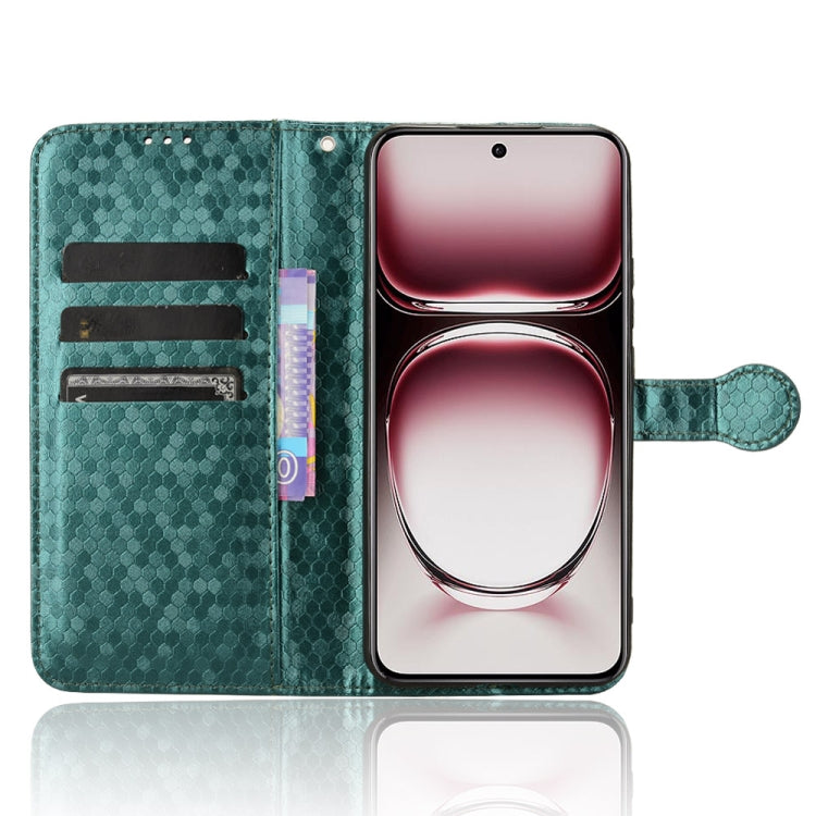 For OPPO Reno12 Pro 5G Global Honeycomb Dot Texture Leather Phone Case