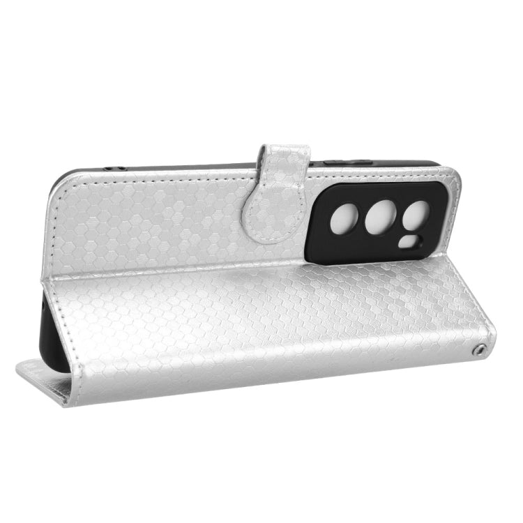 For OPPO Reno12 Pro 5G Global Honeycomb Dot Texture Leather Phone Case