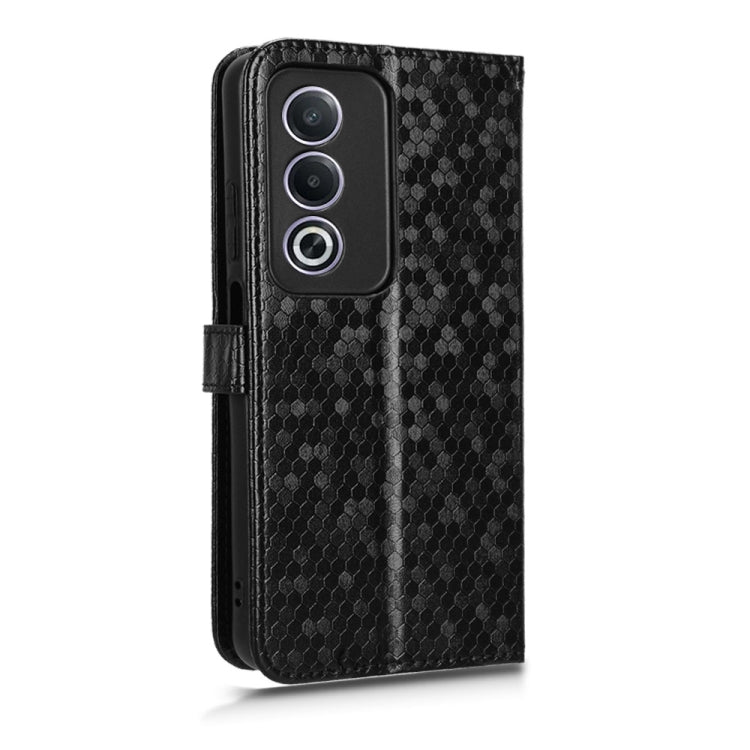 For OPPO A3 Pro India Honeycomb Dot Texture Leather Phone Case