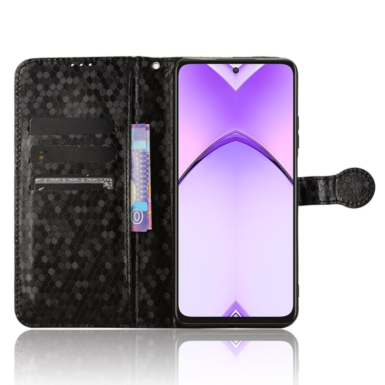For OPPO A3 Pro India Honeycomb Dot Texture Leather Phone Case