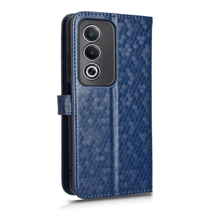 For OPPO A3 Pro India Honeycomb Dot Texture Leather Phone Case