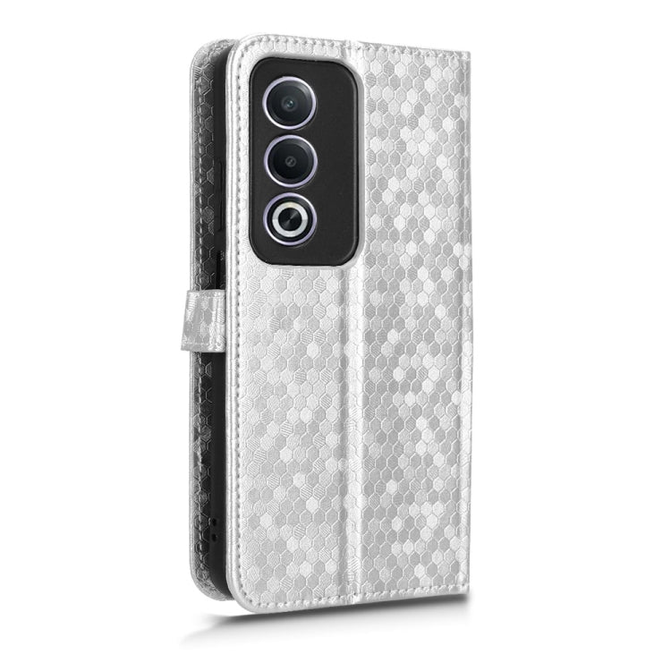 For OPPO A3 Pro India Honeycomb Dot Texture Leather Phone Case