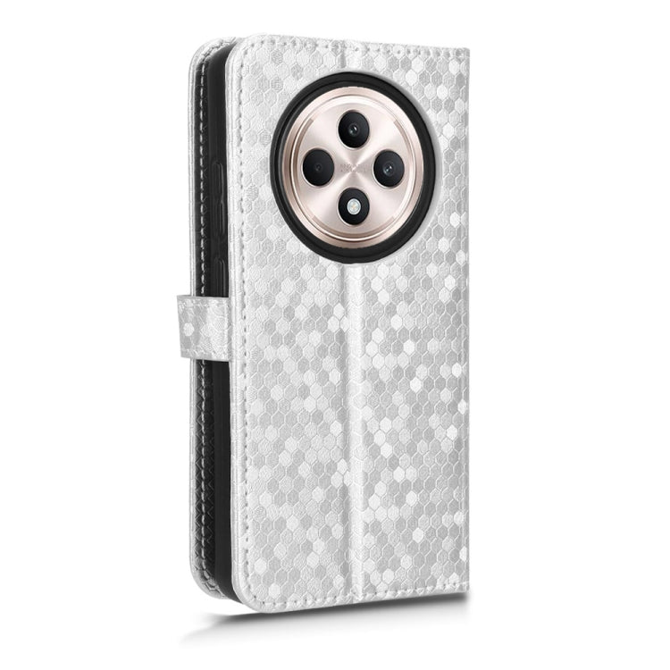 For OPPO Reno12 F Honeycomb Dot Texture Leather Phone Case