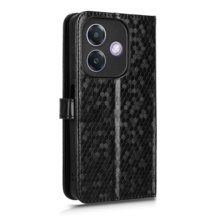 For OPPO A3x 5G India Honeycomb Dot Texture Leather Phone Case