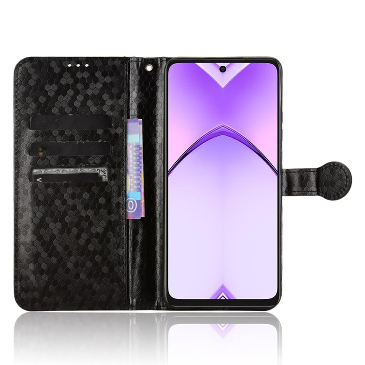 For OPPO A3x 5G India Honeycomb Dot Texture Leather Phone Case