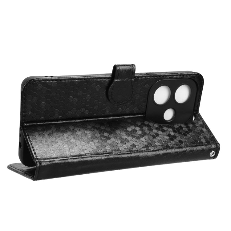 For OPPO A3x 5G India Honeycomb Dot Texture Leather Phone Case