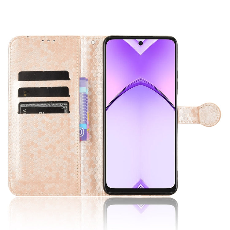 For OPPO A3x 5G India Honeycomb Dot Texture Leather Phone Case