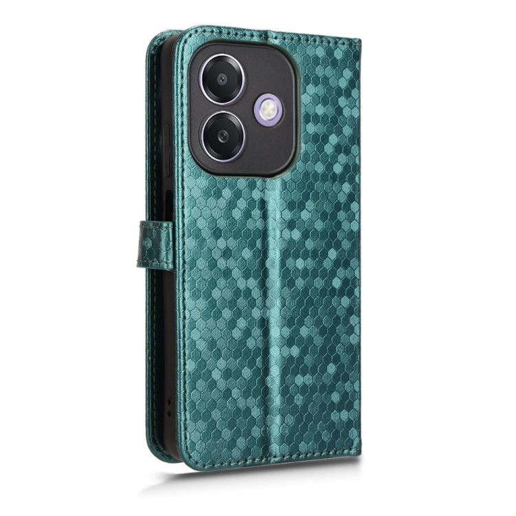 For OPPO A3x 5G India Honeycomb Dot Texture Leather Phone Case