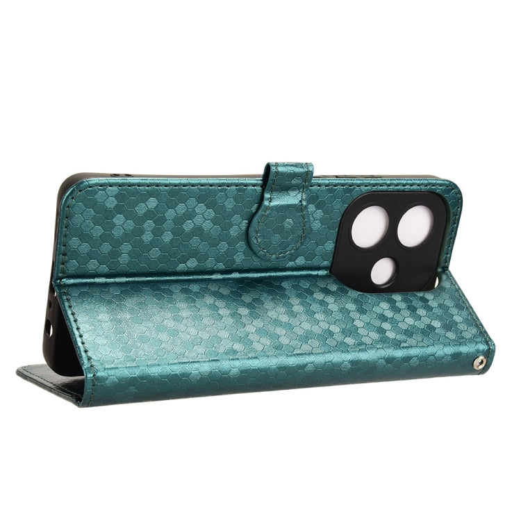 For OPPO A3x 5G India Honeycomb Dot Texture Leather Phone Case