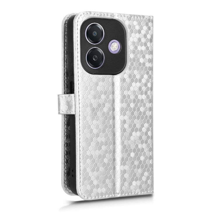 For OPPO A3x 5G India Honeycomb Dot Texture Leather Phone Case