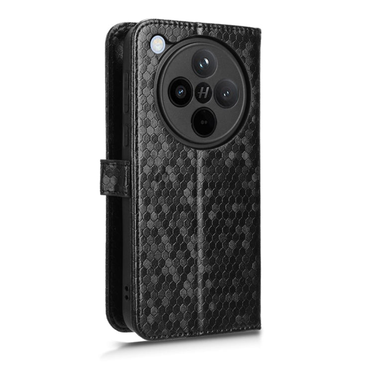 For OPPO Find X8 Honeycomb Dot Texture Leather Phone Case