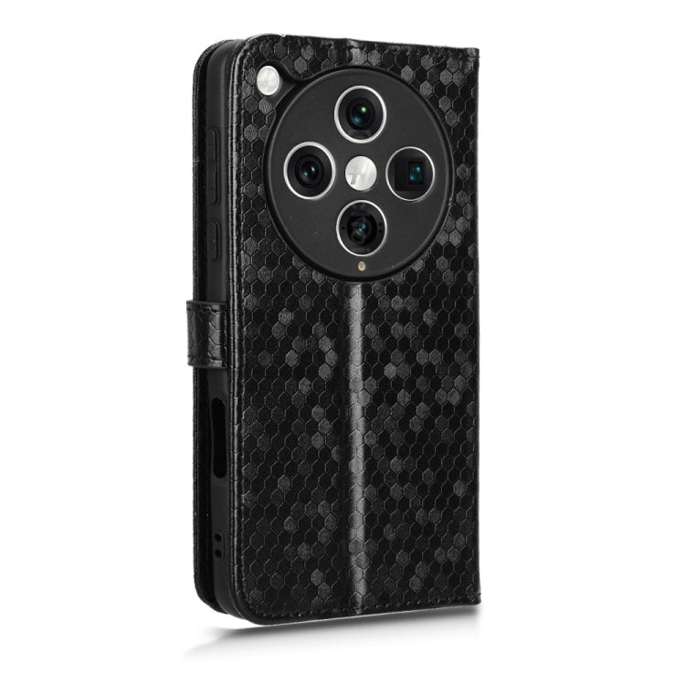 For OPPO Find X8 Pro Honeycomb Dot Texture Leather Phone Case