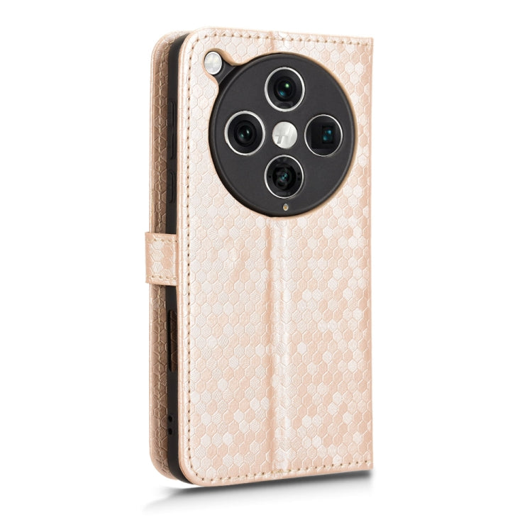 For OPPO Find X8 Pro Honeycomb Dot Texture Leather Phone Case