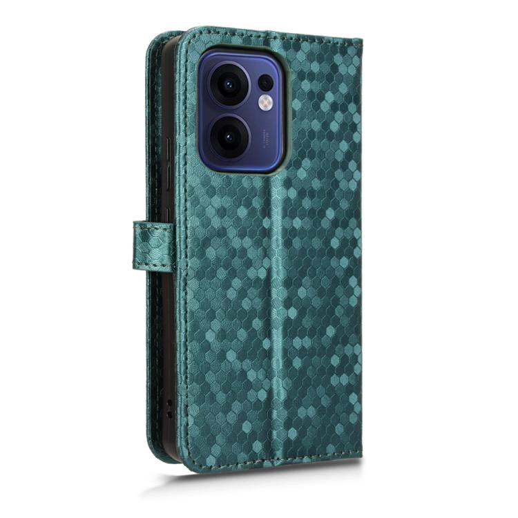 For OPPO Reno13 F 4G / 5G Honeycomb Dot Texture Leather Phone Case