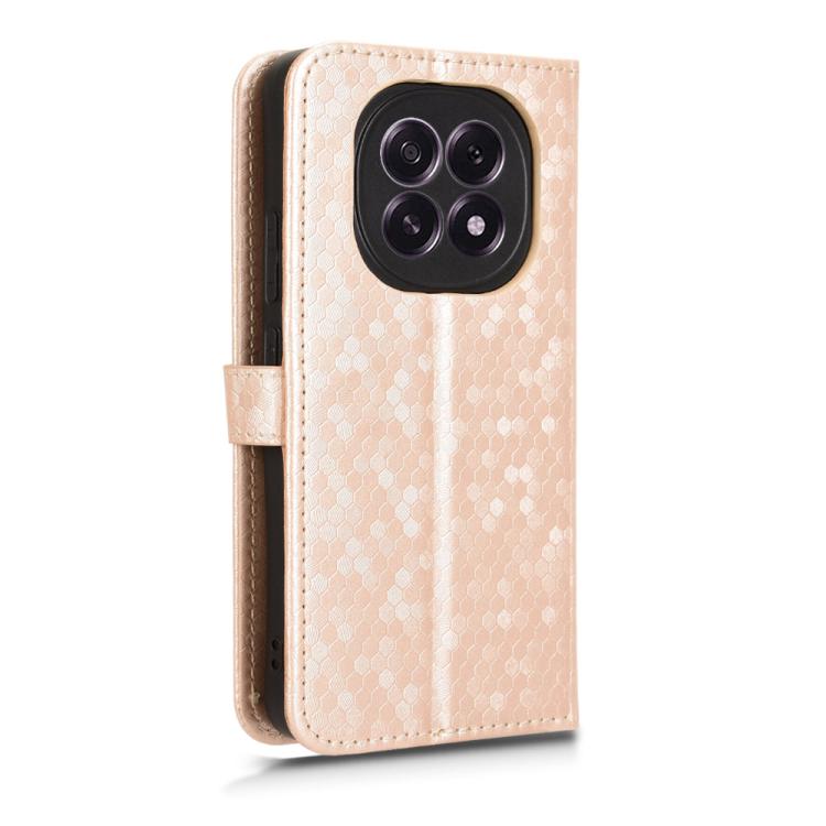 For OPPO F29 5G Honeycomb Dot Texture Leather Phone Case