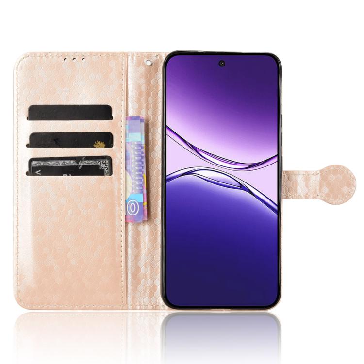 For OPPO F29 5G Honeycomb Dot Texture Leather Phone Case