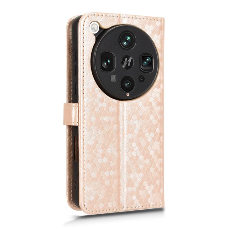 For OPPO Find X8 Ultra 5G Honeycomb Dot Texture Leather Phone Case